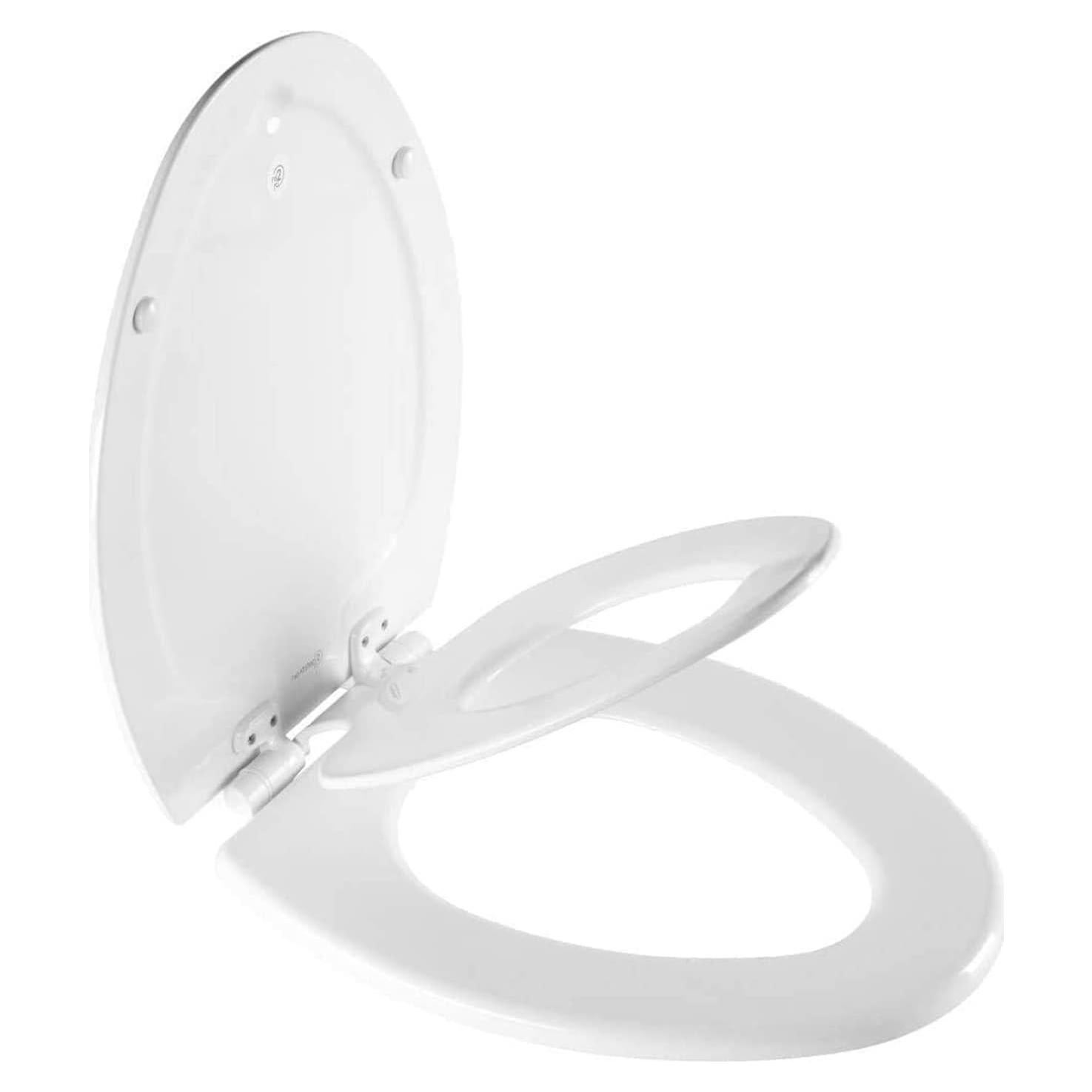 Asiento de Inodoro Mayfair 1888SLOW Elongado Blanco con Asiento Infantil