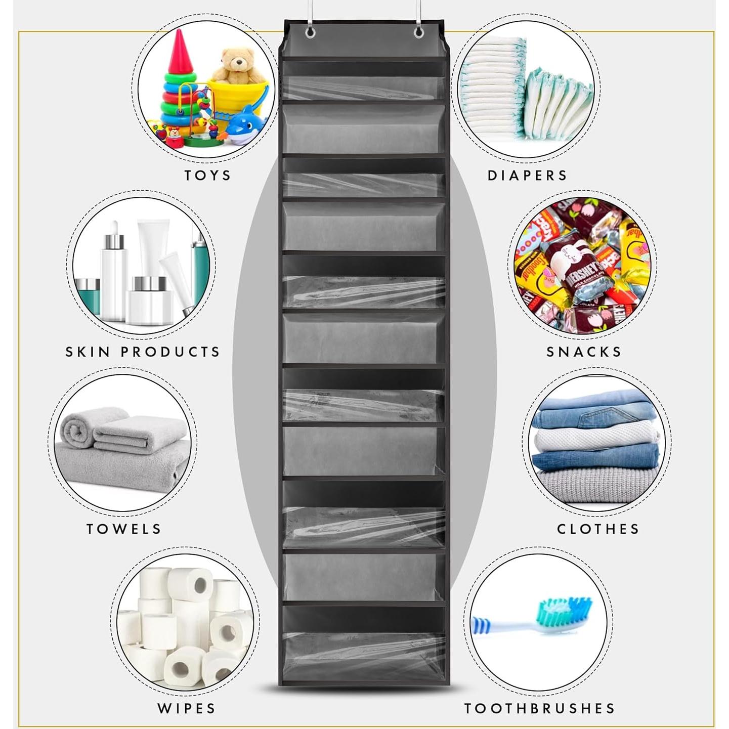 Organizador de Puerta HOMELUX THEORY 1PC 55x14x6.7 cm Gris