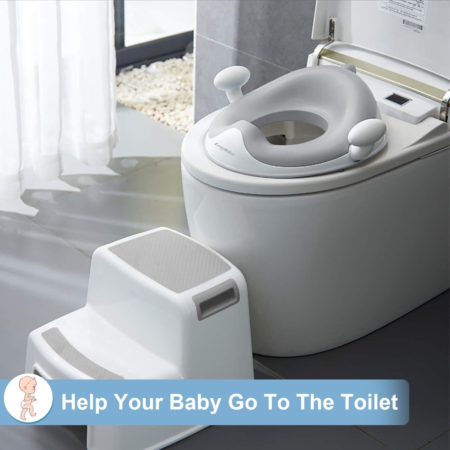 Asiento de Entrenamiento para Baño ANGELBLISS Gris 1-7 Años