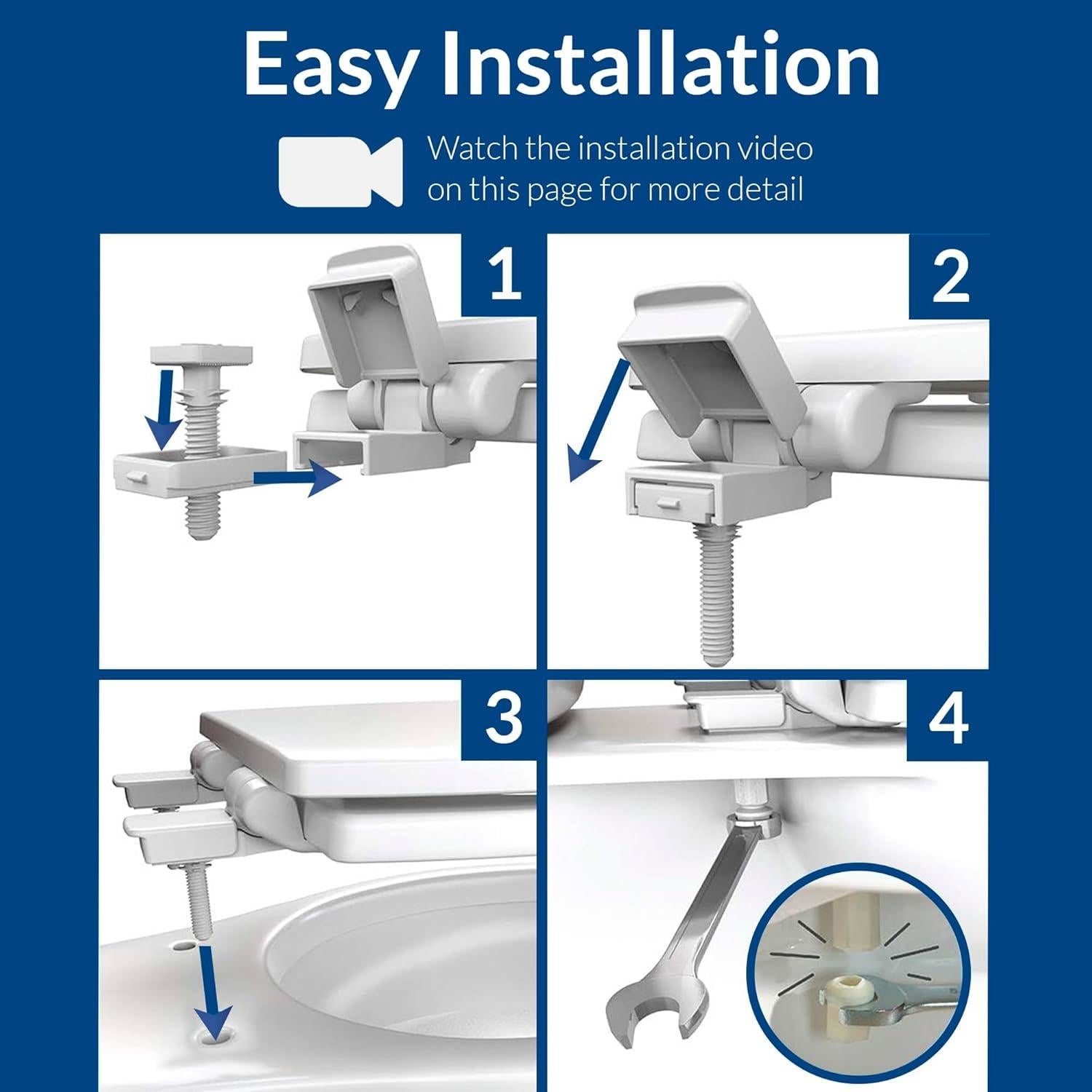 Asiento de Inodoro Mayfair 2-en-1 Blanco Alargado