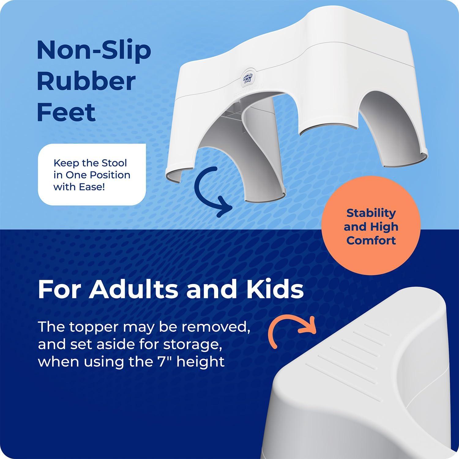 Taburete de Baño Ajustable Squatty Potty 2.0 Blanco 7"/9"