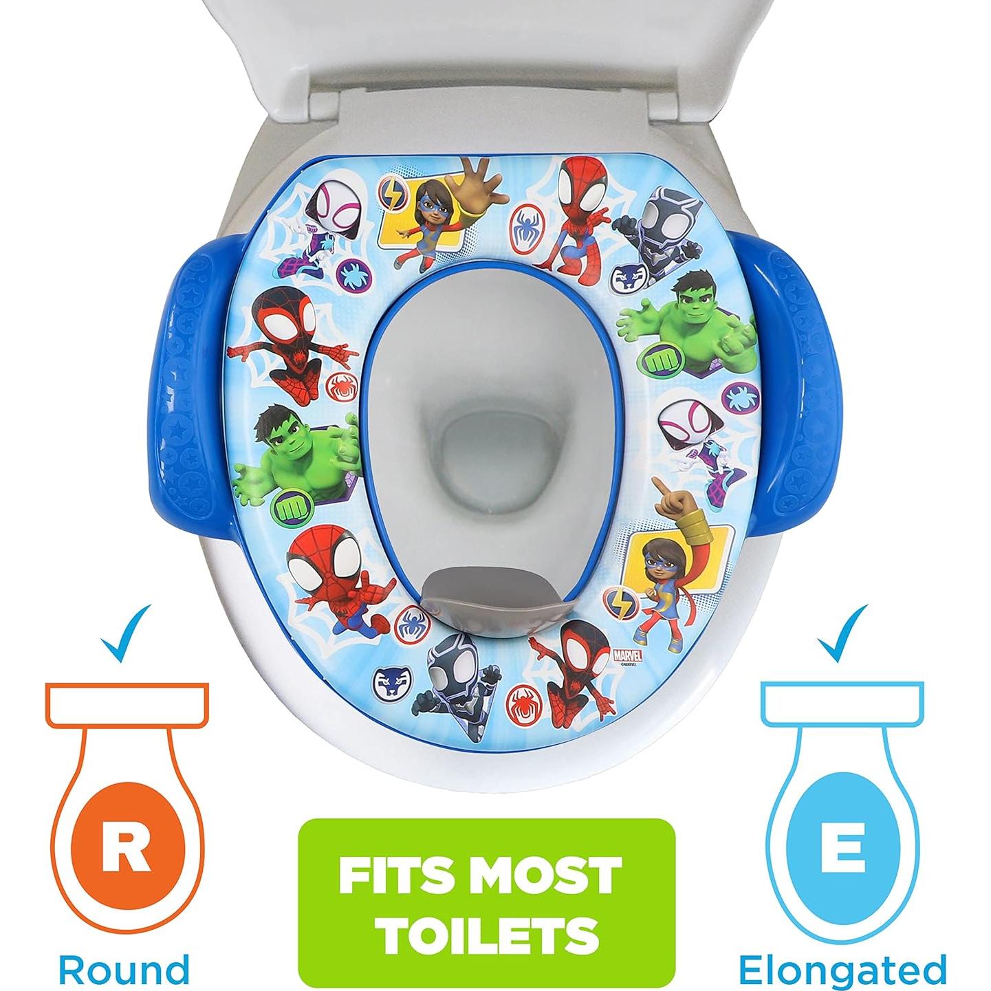 Asiento de Inodoro Suave Ginsey Spidey y Amigos 34 cm