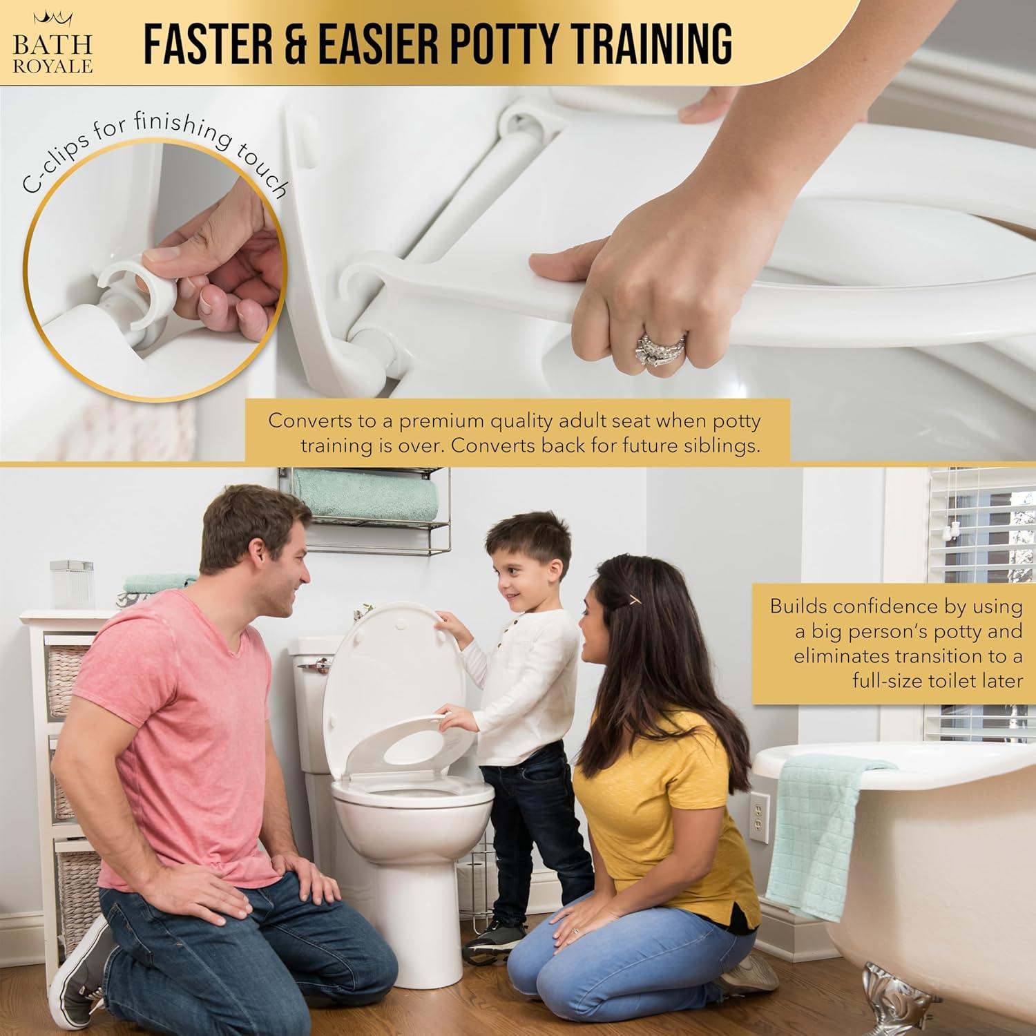 Asiento de Entrenamiento para Baño Bath Royale BR721-00 Alargado Blanco