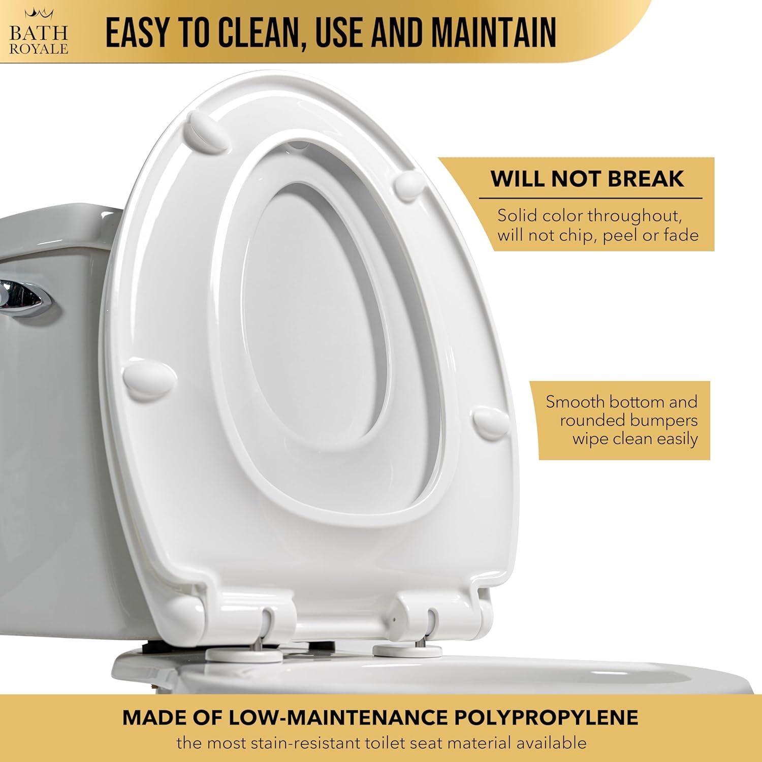 Asiento de Entrenamiento para Baño Bath Royale BR721-00 Alargado Blanco