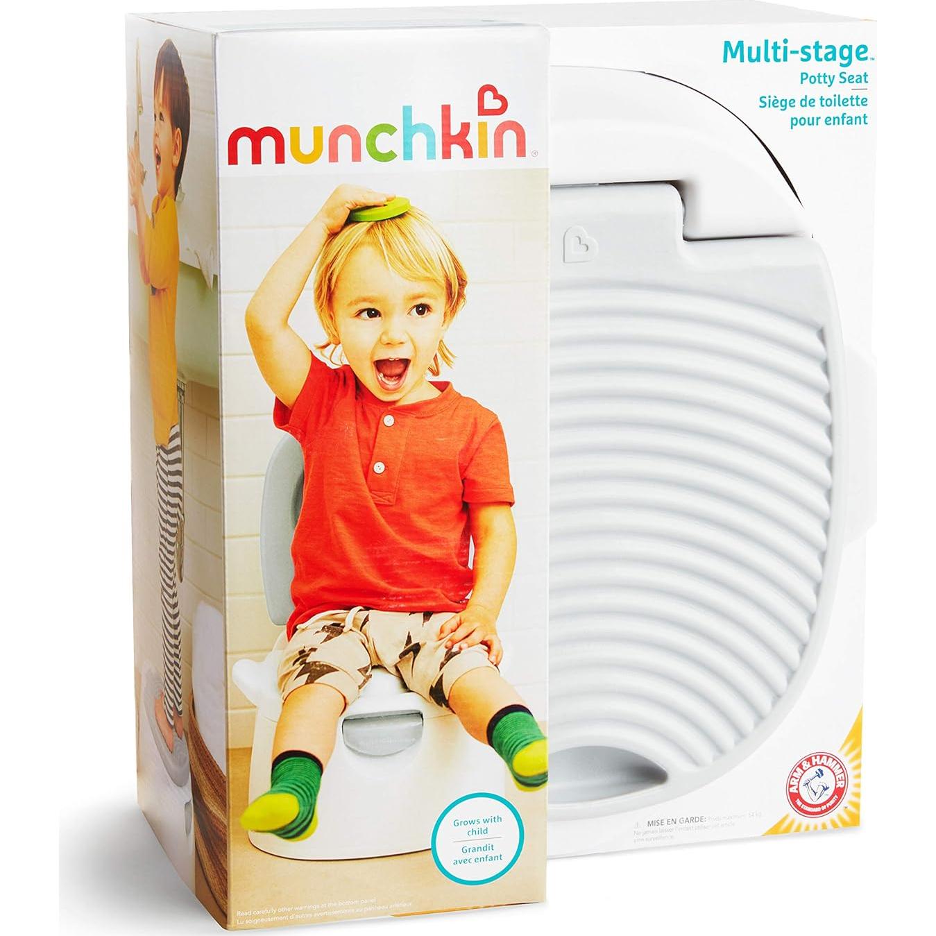 Asiento de Inodoro Munchkin 3-en-1 Gris para Entrenamiento