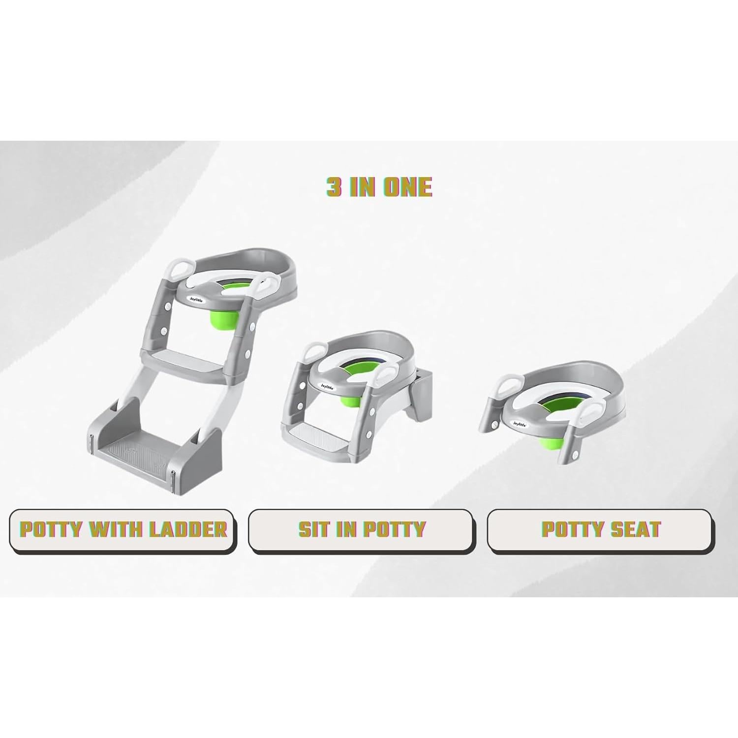 Asiento de Entrenamiento para Baño Joylittle 3 en 1 Plegable