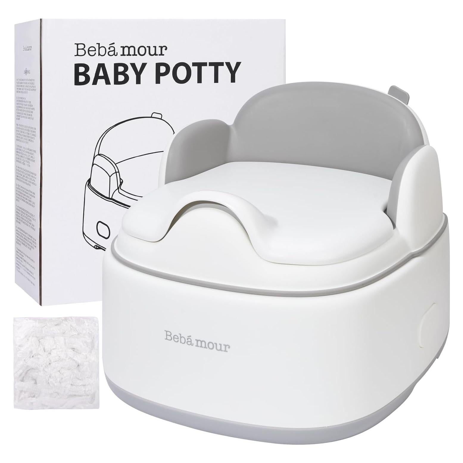 Asiento de Entrenamiento para Baño Bebamour Gris 3 en 1