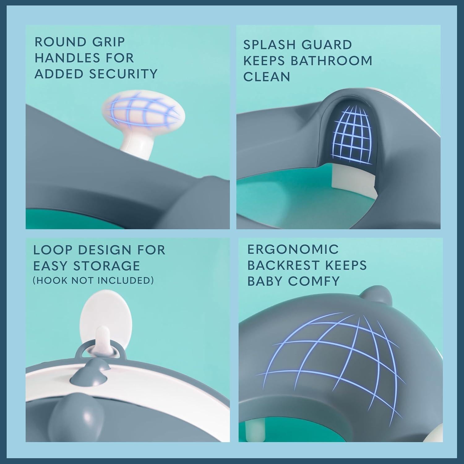 Asiento de Inodoro para Niños Todays Kids Azul Antideslizante