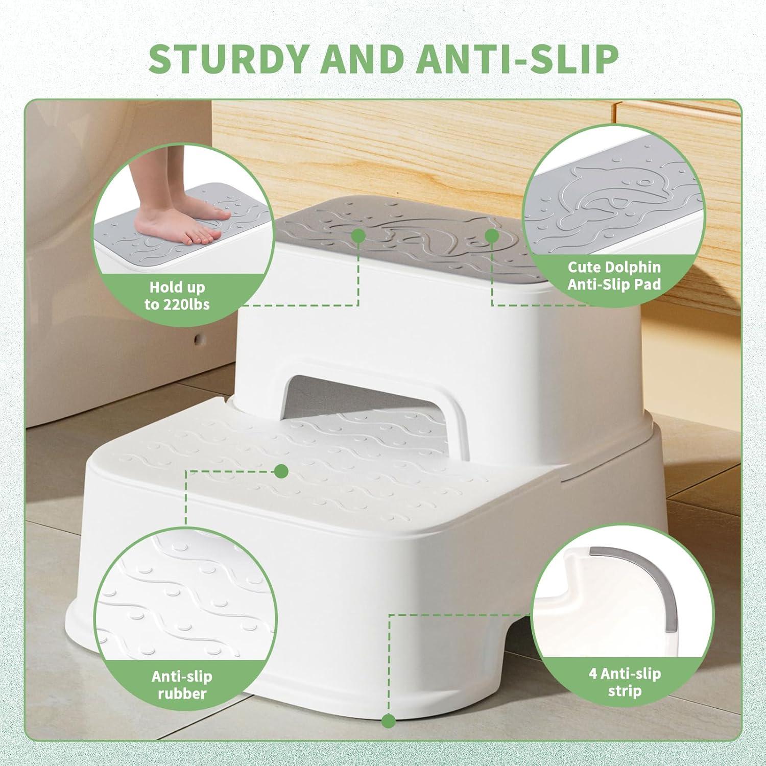 Escalera Multifuncional Antideslizante MangoHood 2 Pasos