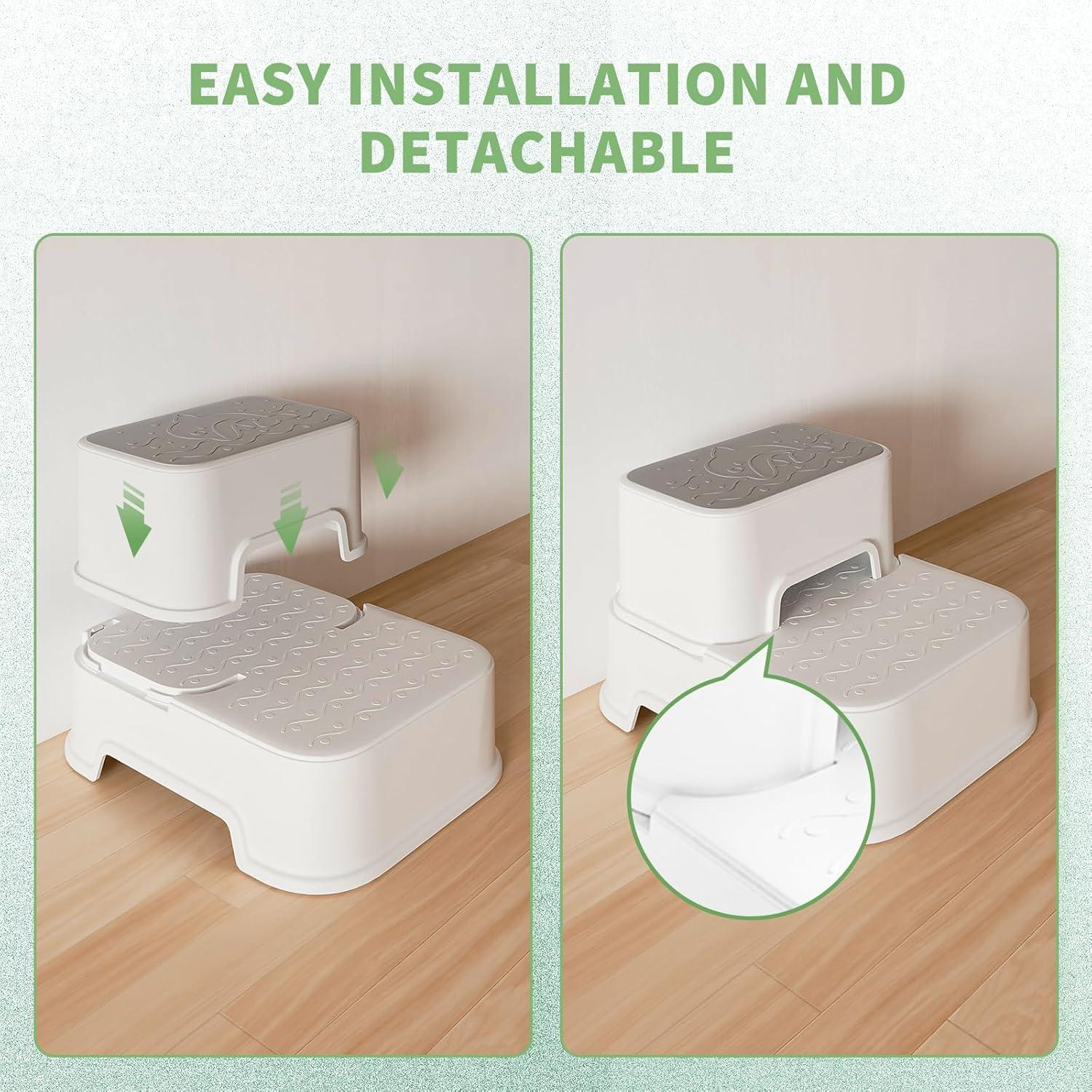 Escalera Multifuncional Antideslizante MangoHood 2 Pasos