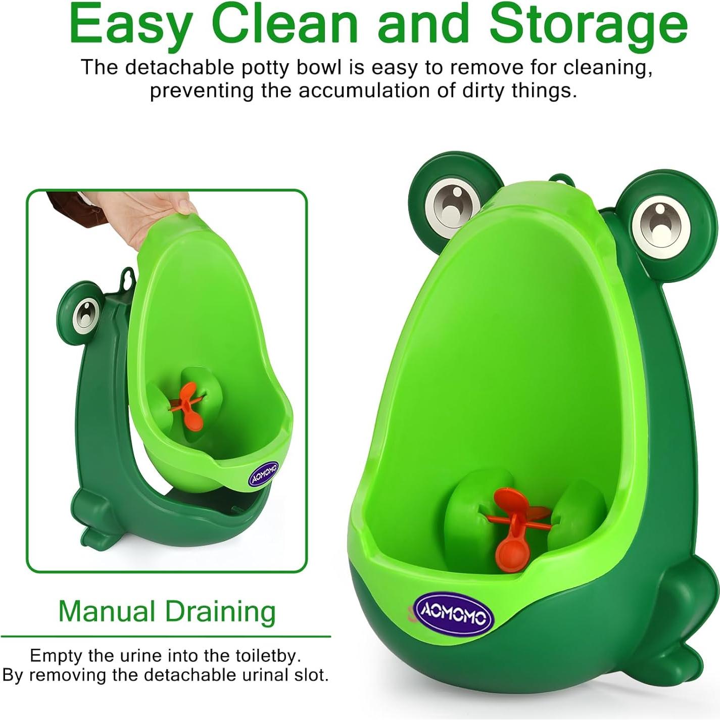 Orinal de Entrenamiento Rana Verde para Niños 2-6 Años