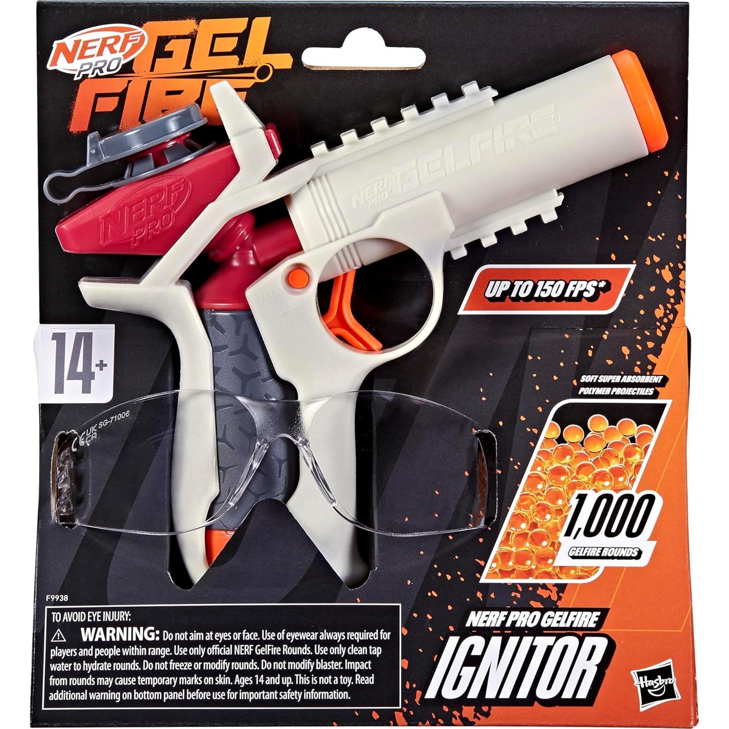 Nerf Pro Gelfire Ignitor Blaster 1000 Rondas 60 Capacidad