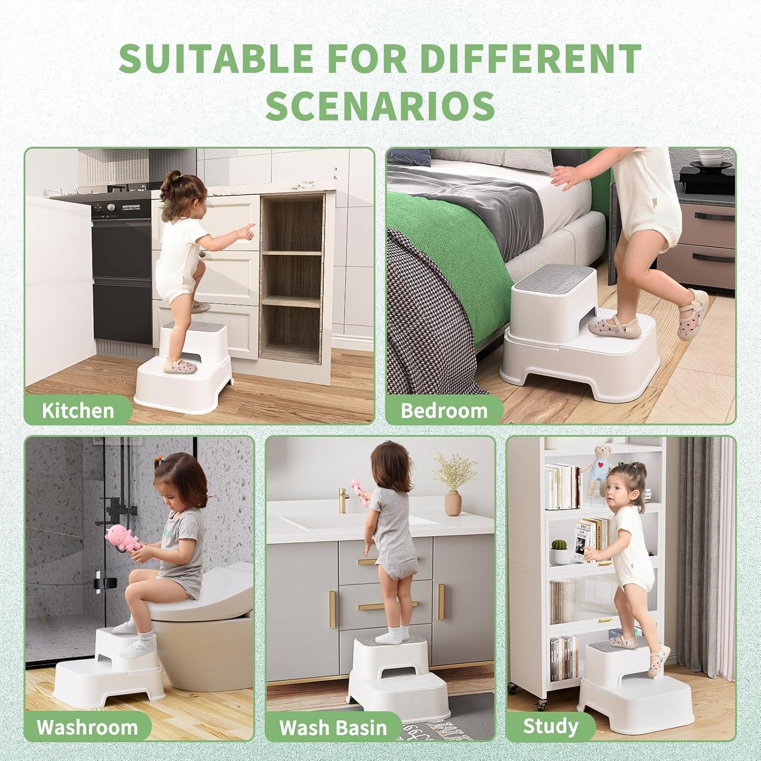 Escalera Multifuncional para Niños MangoHood 2EN1 Blanca