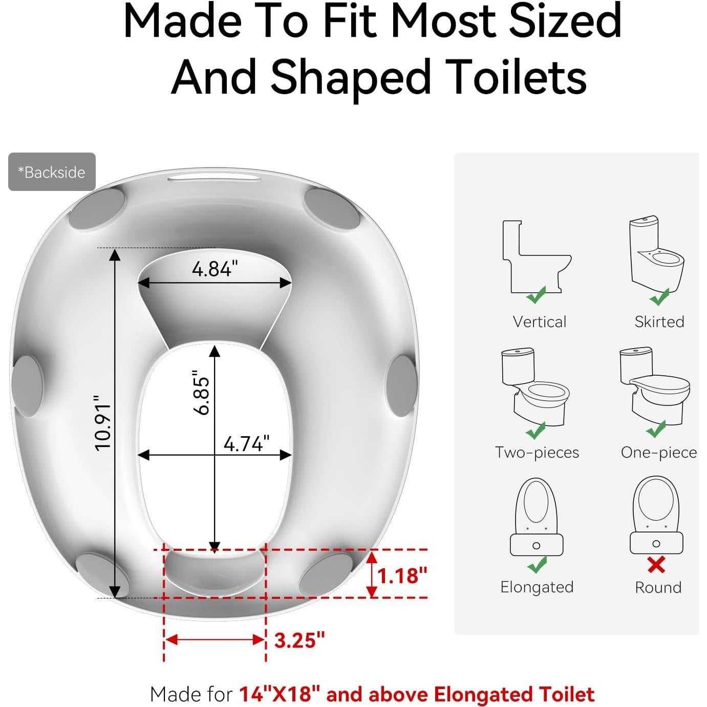 Asiento de Entrenamiento para Baño R&T Niños Ovalado Antideslizante