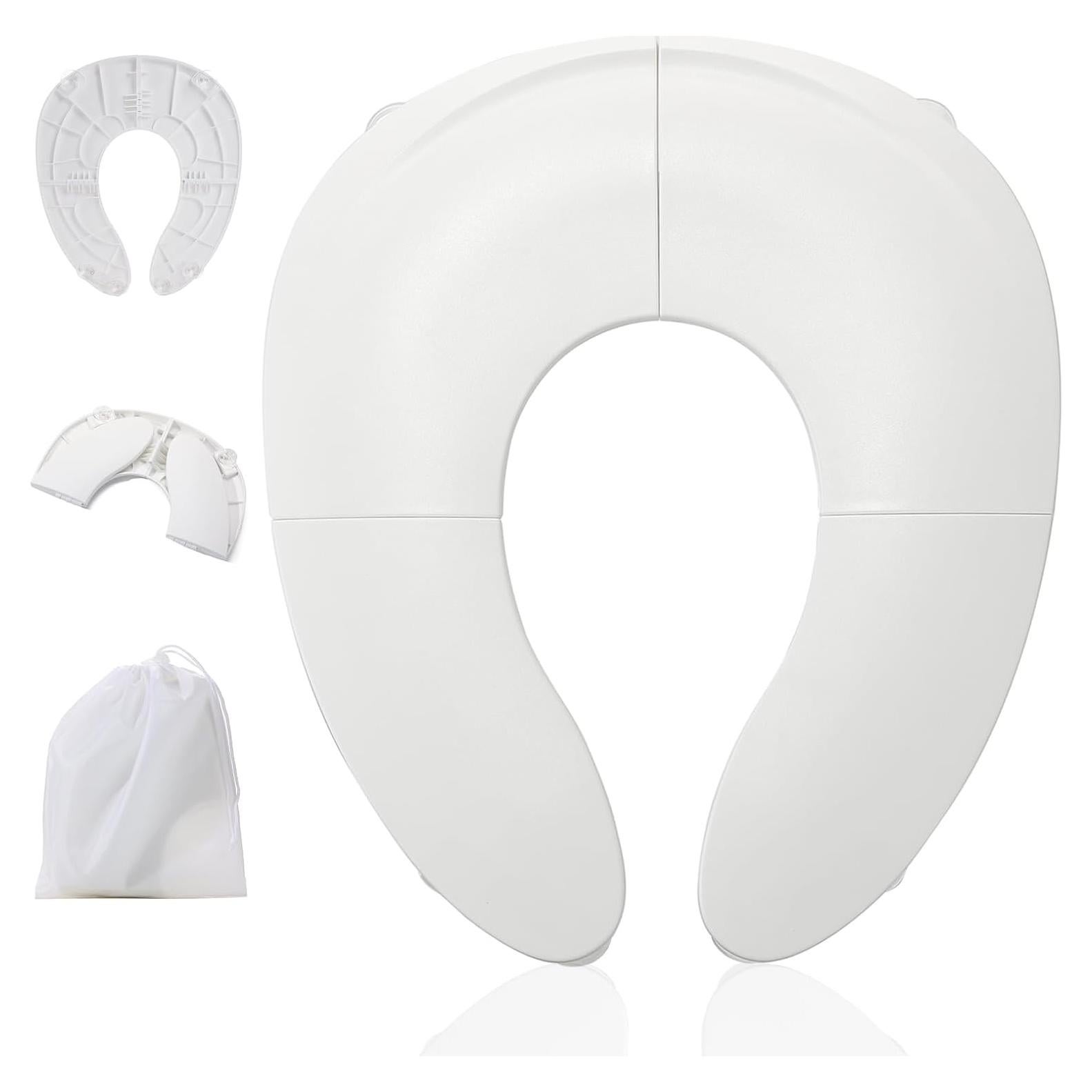 Asiento de inodoro portátil Funbliss para niños blanco