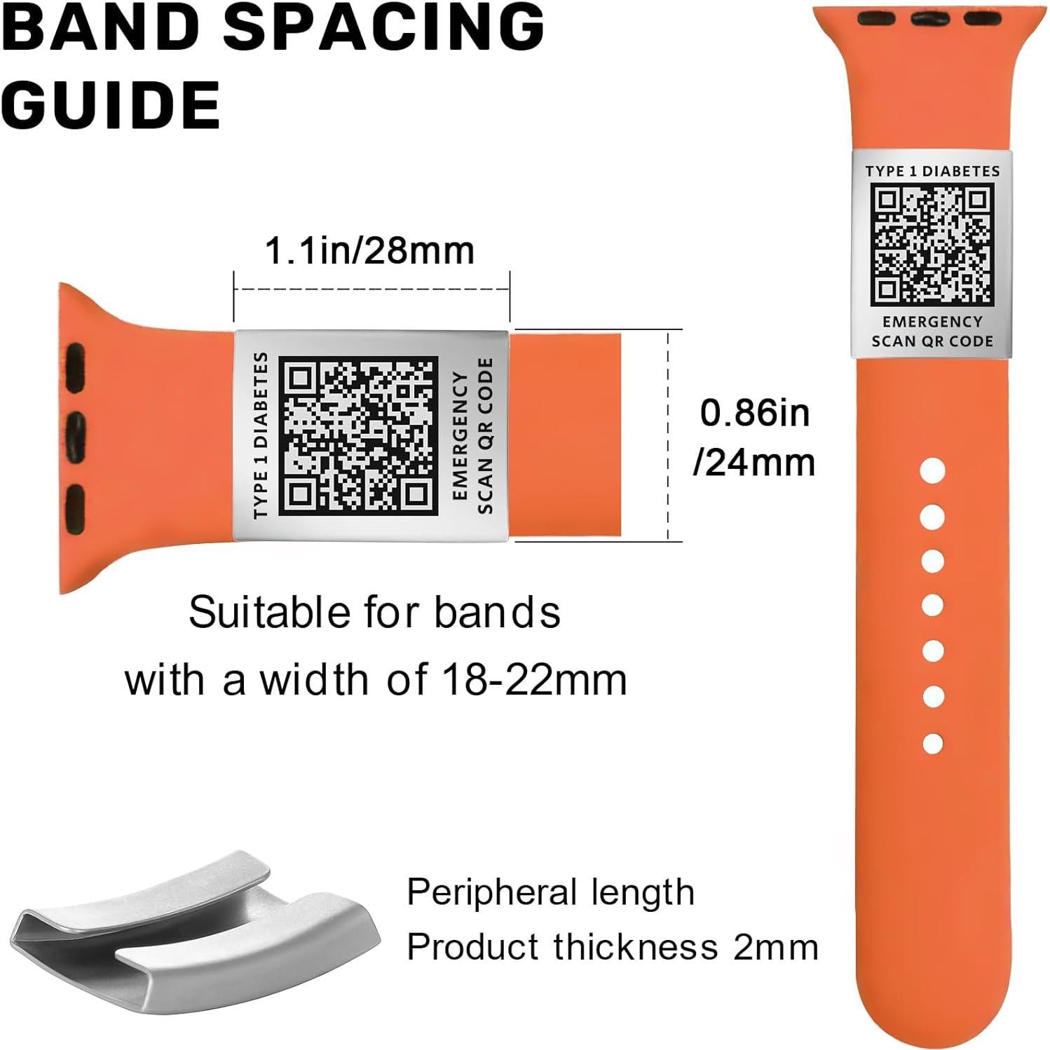 Etiqueta Médica QR MYLUCKYTAG para Reloj - ID Personalizada