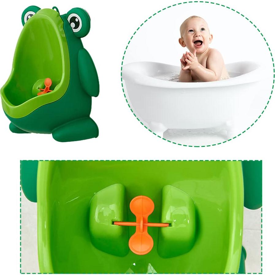 Orinal Divertido para Entrenamiento de Niños Rana Verde