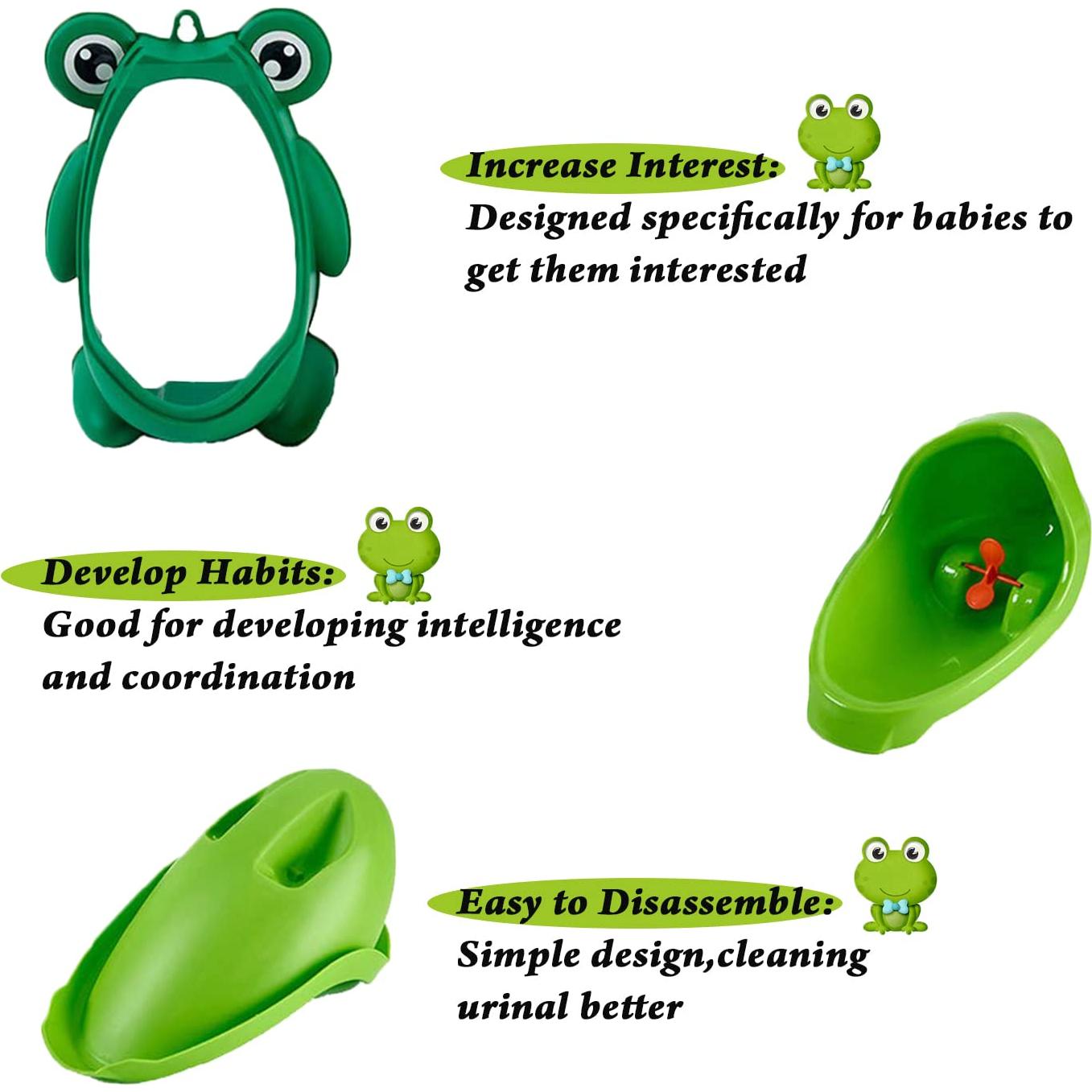 Orinal Divertido para Entrenamiento de Niños Rana Verde