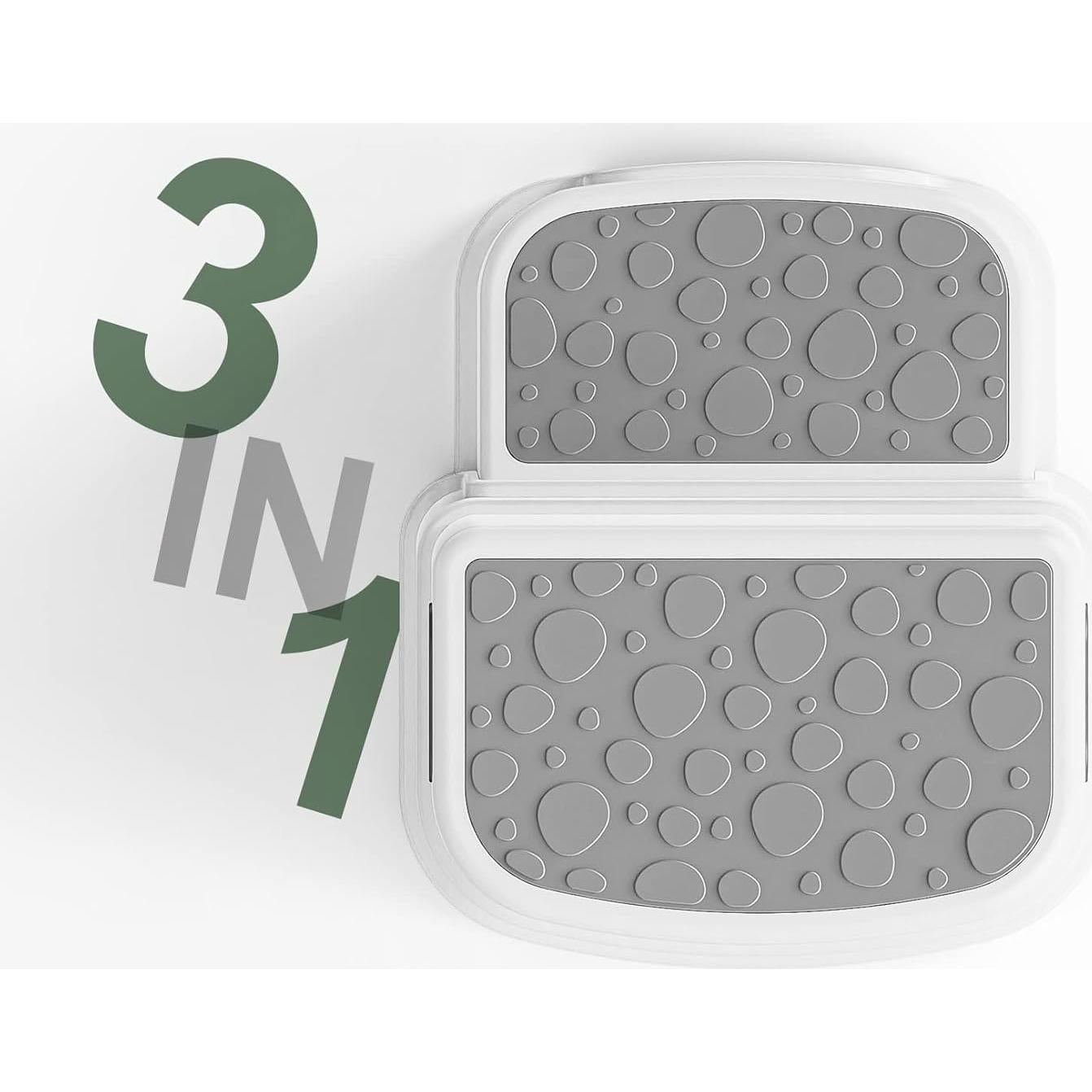 Escalera de Dos Pasos Antideslizante Uncle Wu - Gris