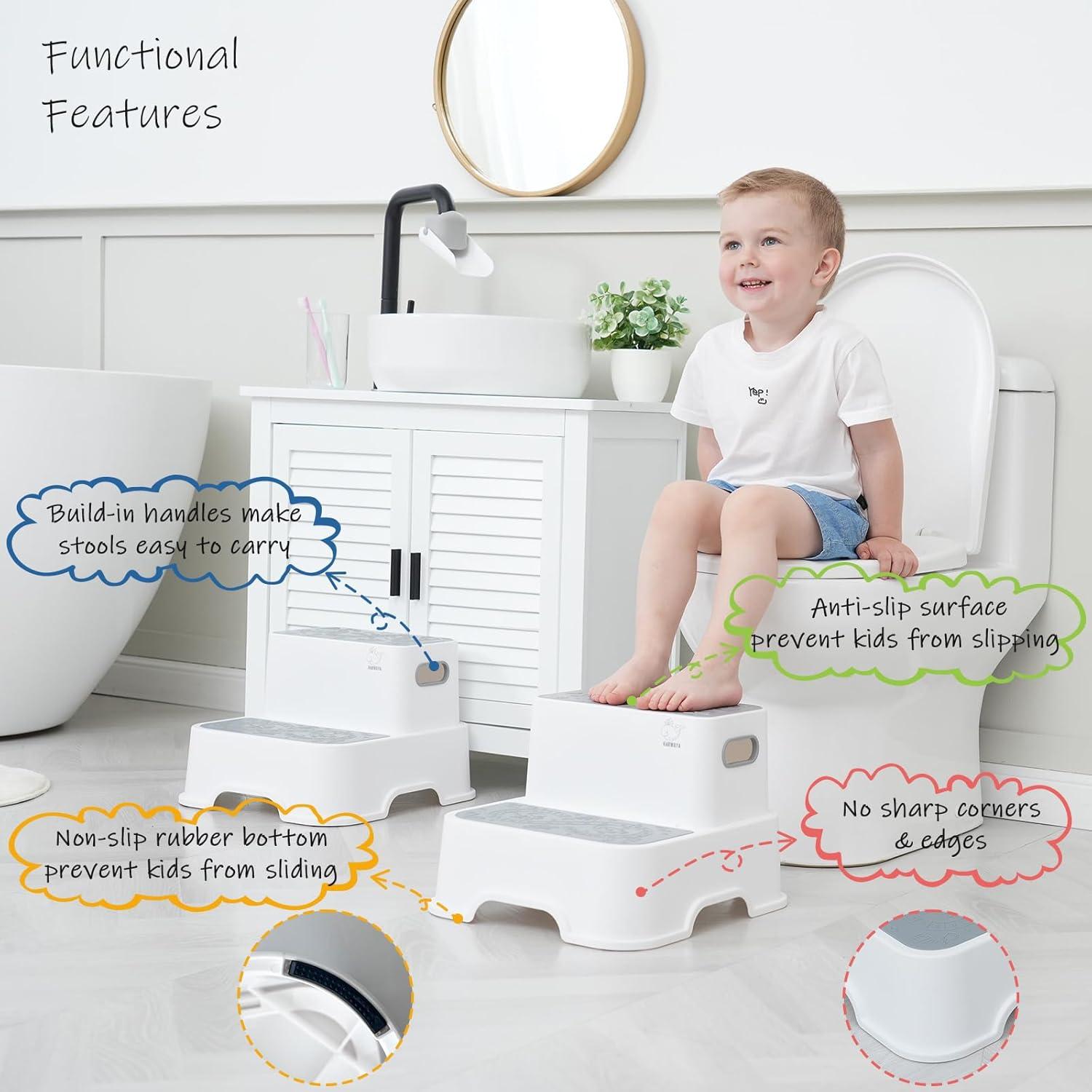 Escalera de 2 Pasos para Niños Harwaya - Antideslizante