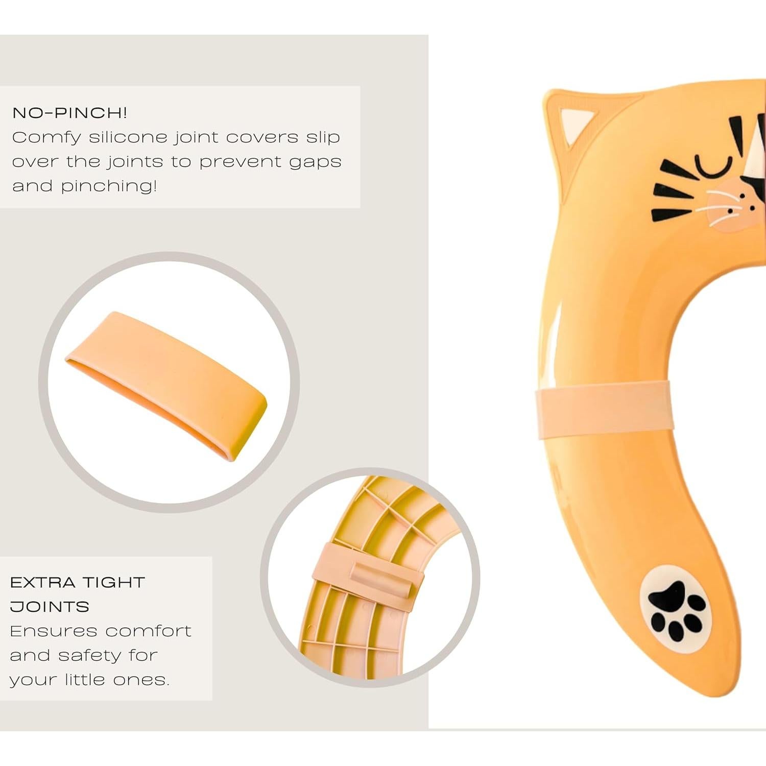 Asiento de inodoro portátil Hippypotamus Tigre Naranja