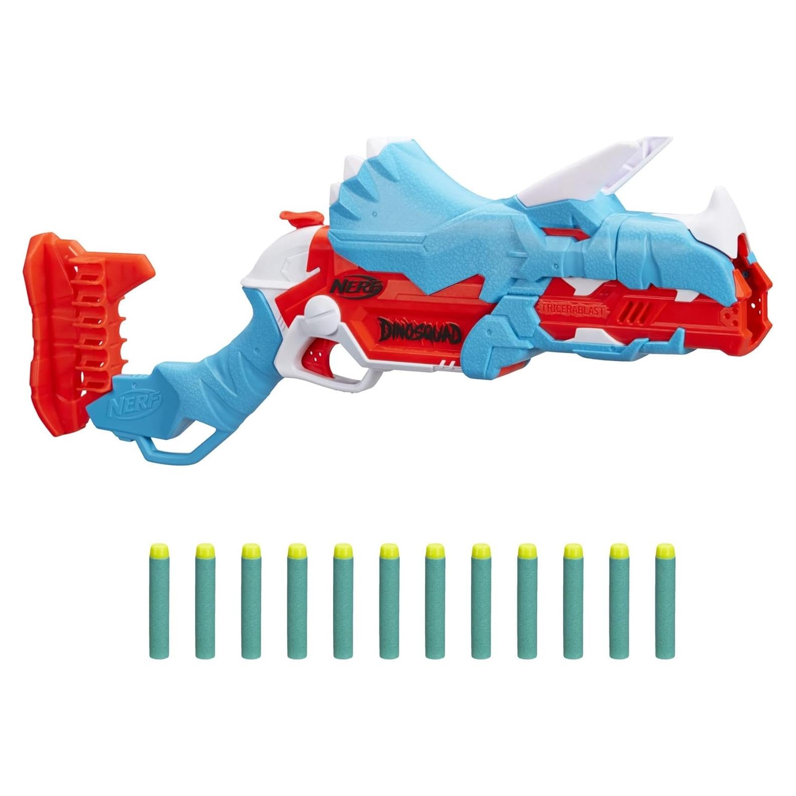 Nerf DinoSquad Tricera-Blast Blaster 3 Dardos 12 Dardos