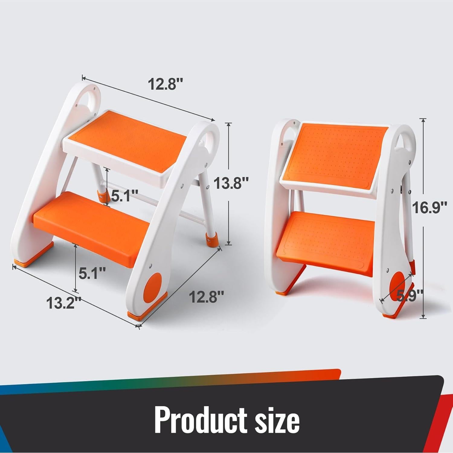Escalera Plegable para Niños STOODER 2 Pasos Antideslizante