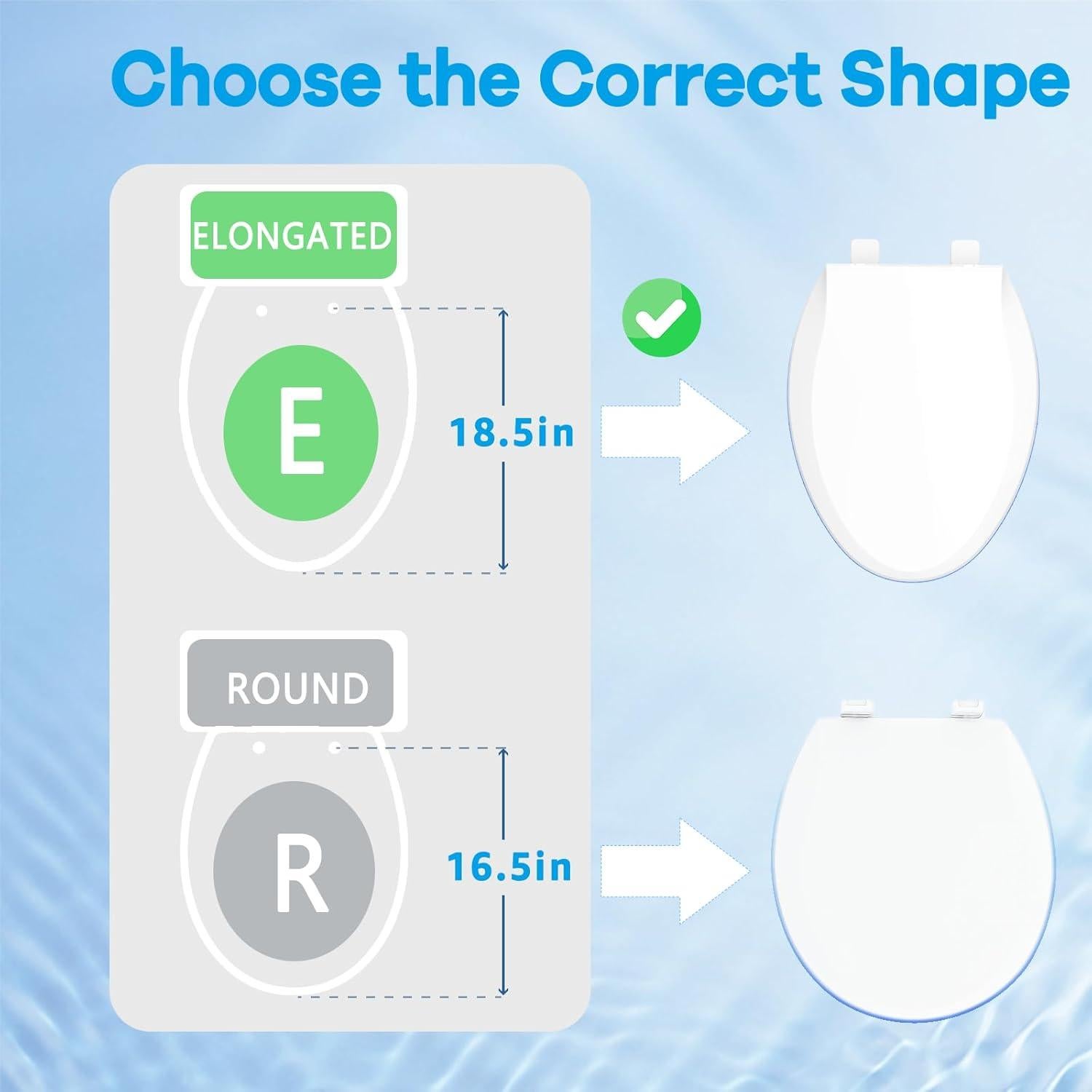 Asiento de Inodoro Alargado Aünsffer 2 en 1 Blanco 46.99 cm