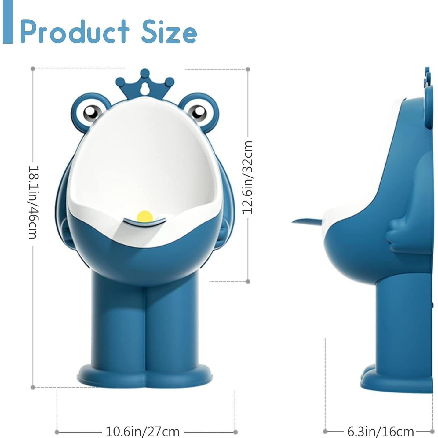 Orinal de Entrenamiento de Rana Azul Profundo - Ajustable