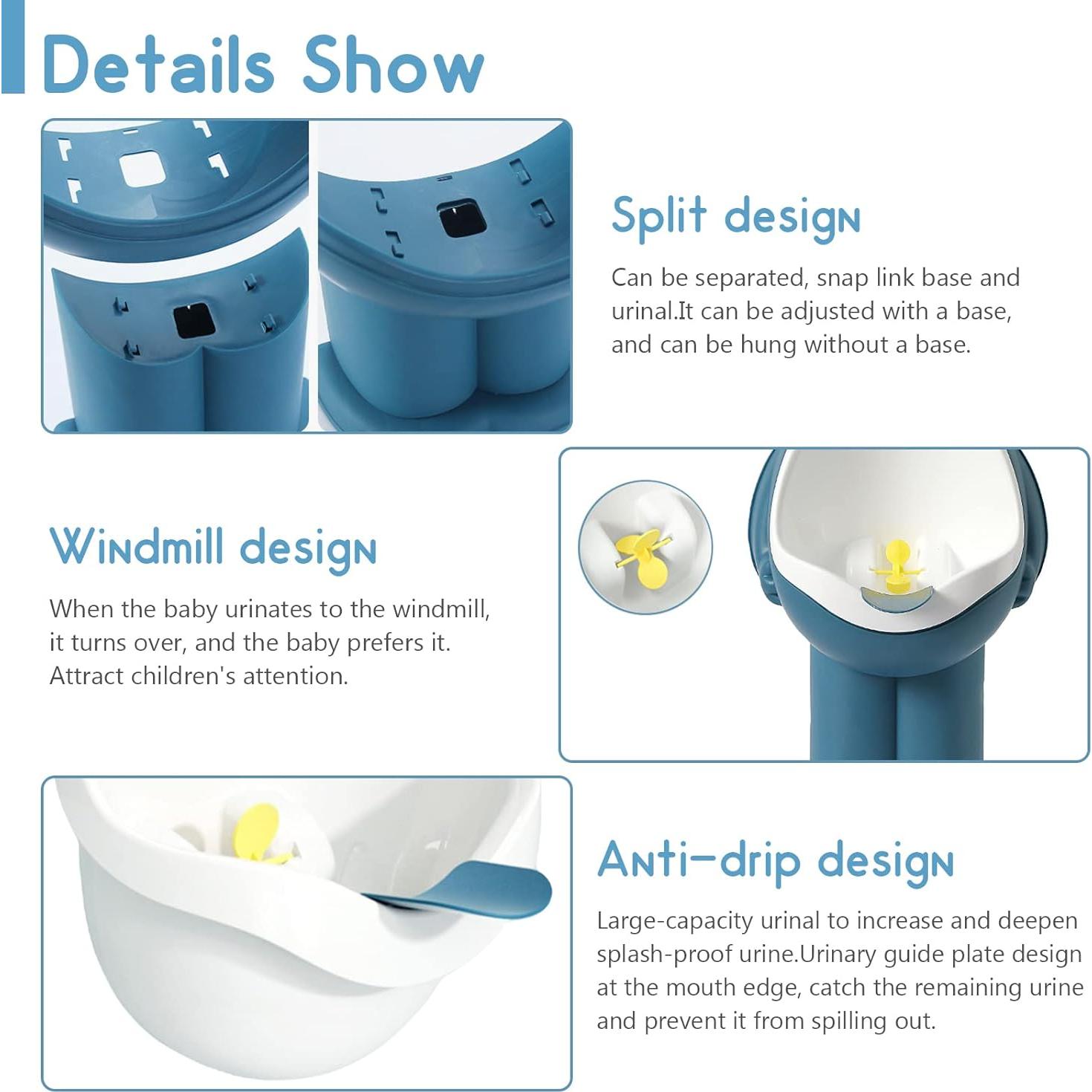 Orinal de Entrenamiento de Rana Azul Profundo - Ajustable