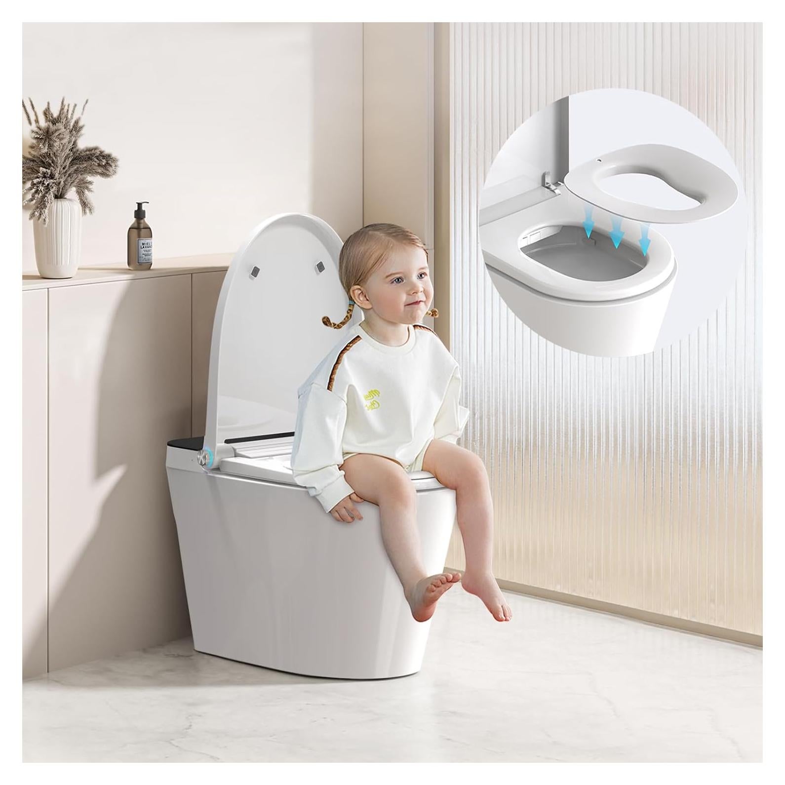 Asiento de Inodoro para Niños Bazyths Alargado 2 a 8 Años