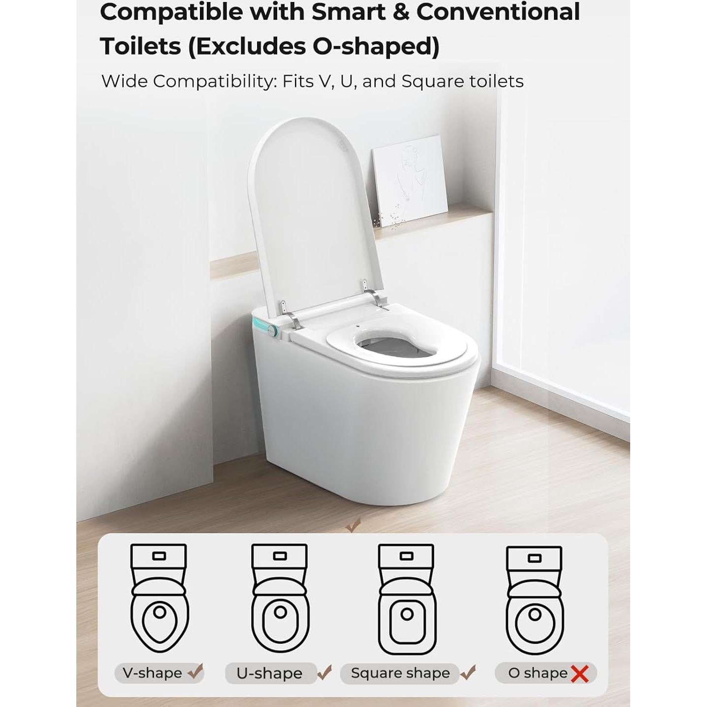 Asiento de Inodoro para Niños Bazyths Alargado 2 a 8 Años