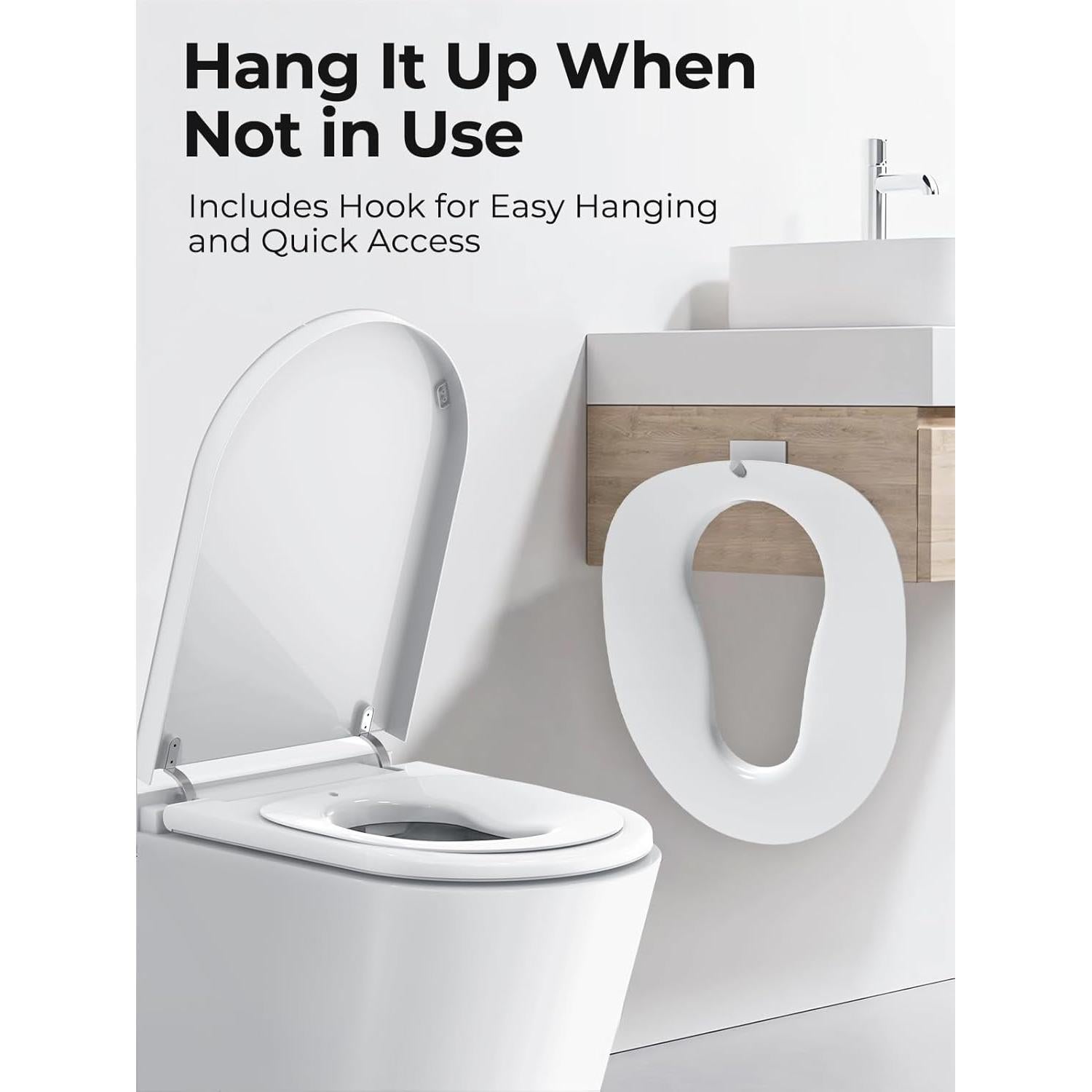 Asiento de Inodoro para Niños Bazyths Alargado 2 a 8 Años