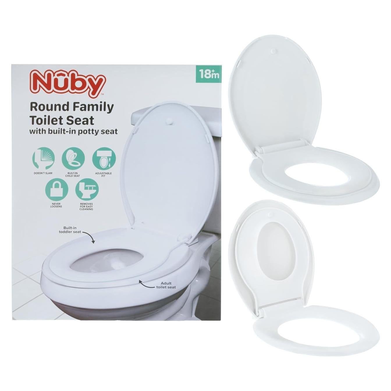 Asiento de Inodoro Familiar Nuby Redondo - Entrenamiento Seguro