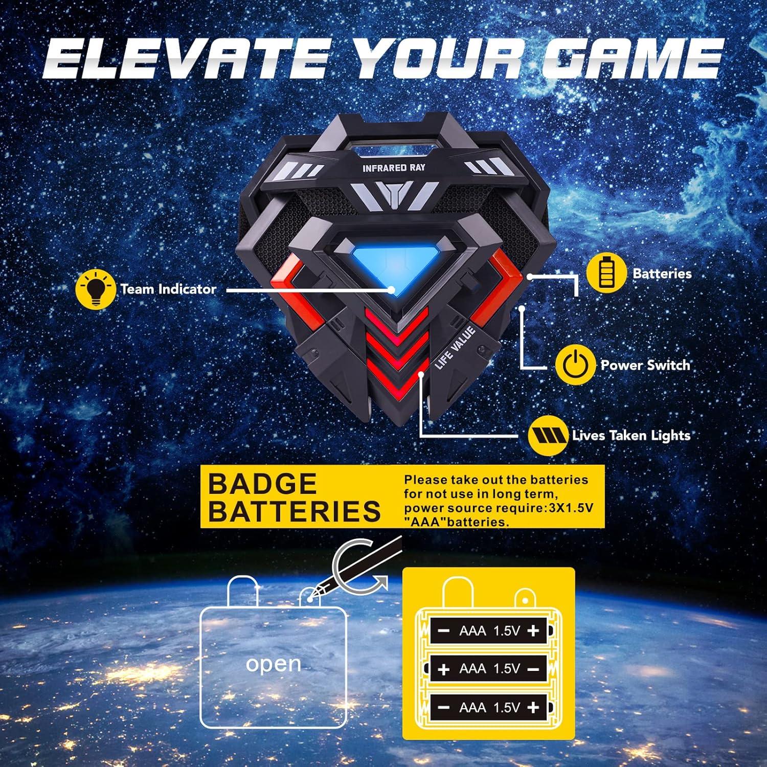 Conjunto de Laser Tag VATOS 2 Jugadores Infrarrojo 419g