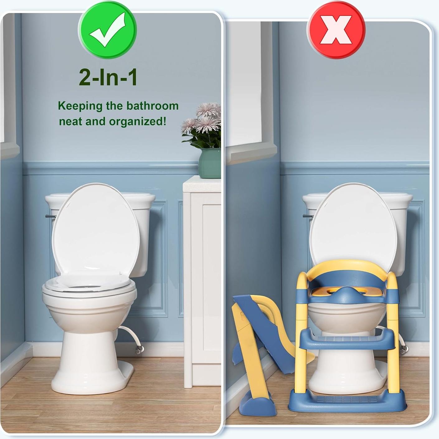 Asiento de Inodoro Alargado R&T con Asiento para Niños