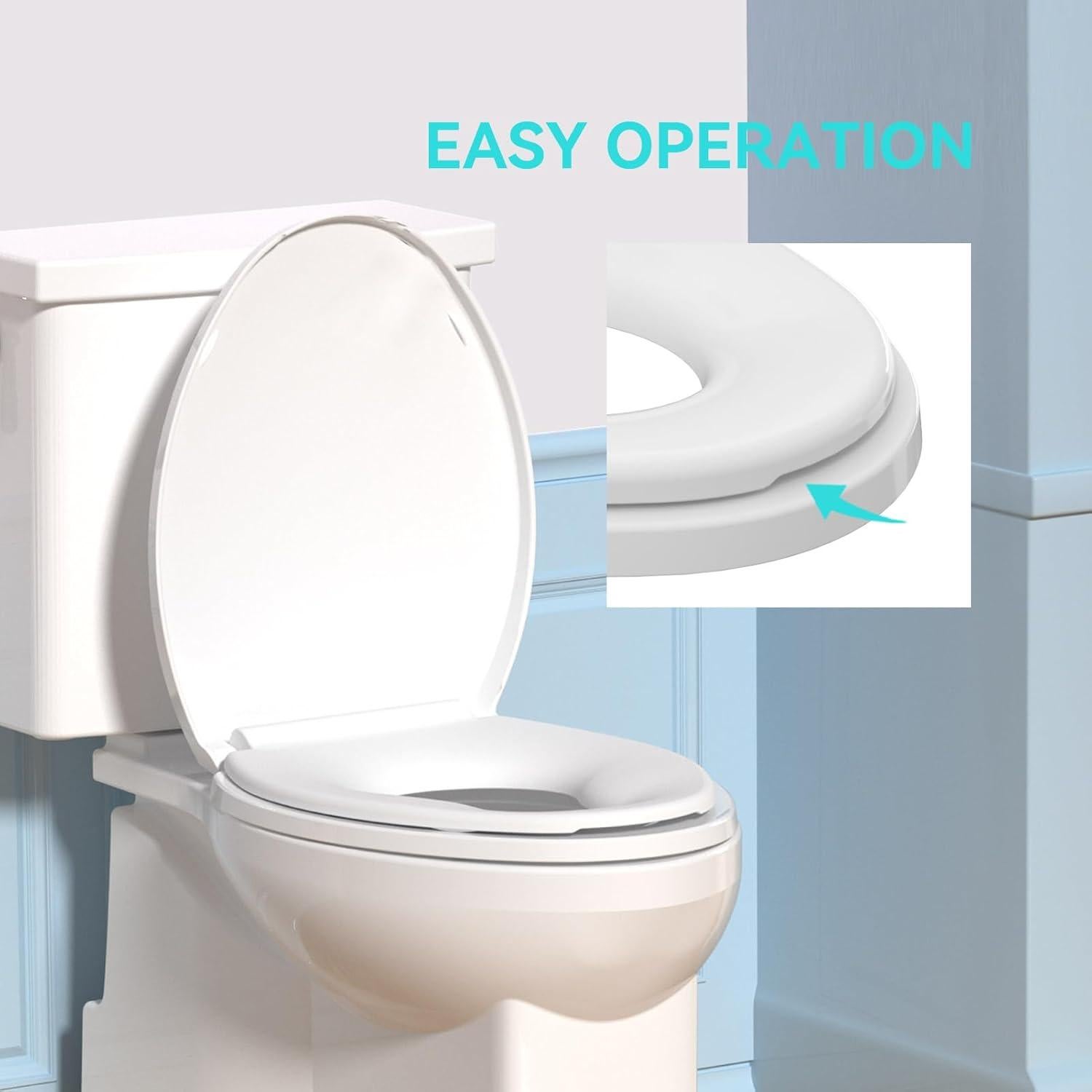 Asiento de Inodoro Alargado R&T con Asiento para Niños