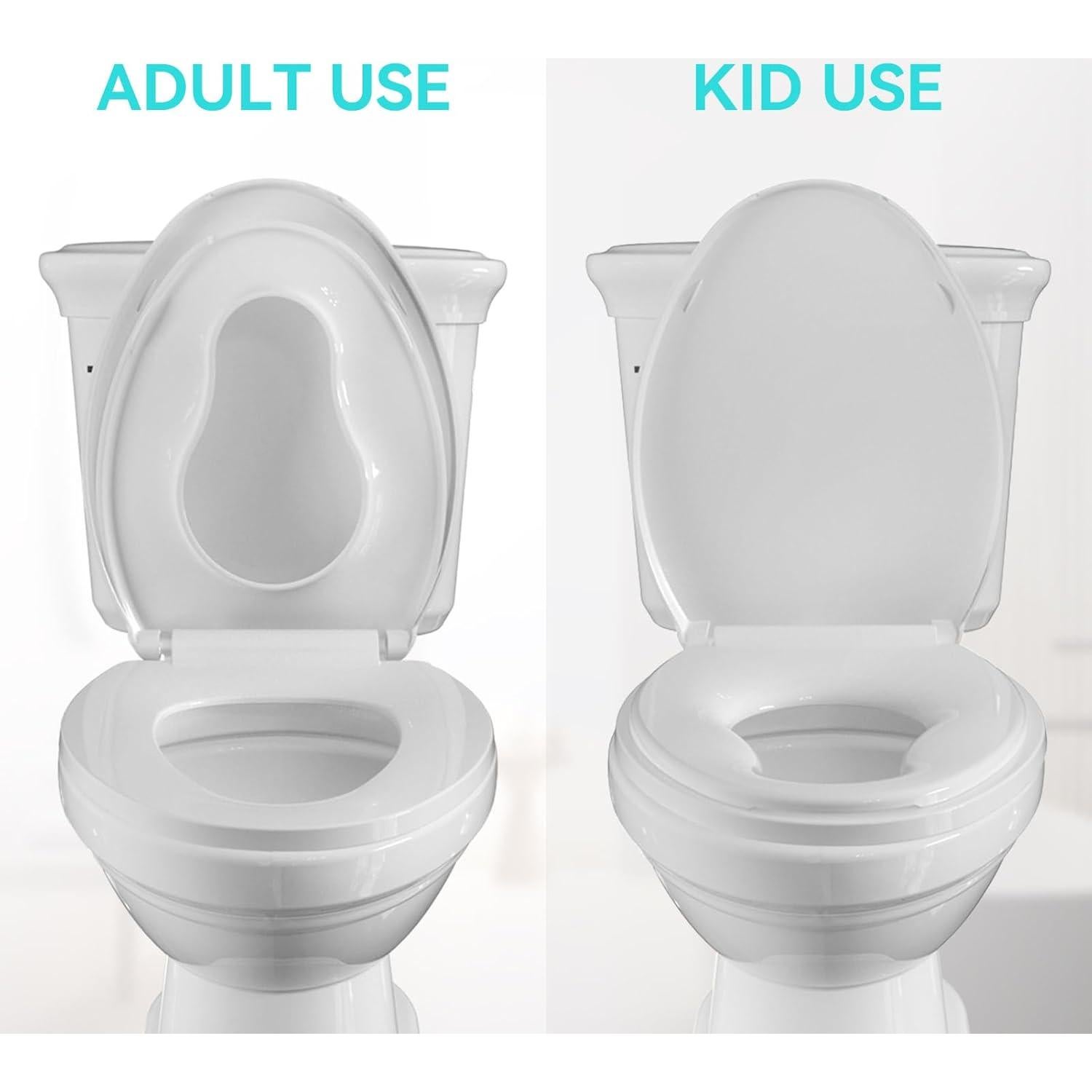 Asiento de Inodoro Alargado R&T con Asiento para Niños