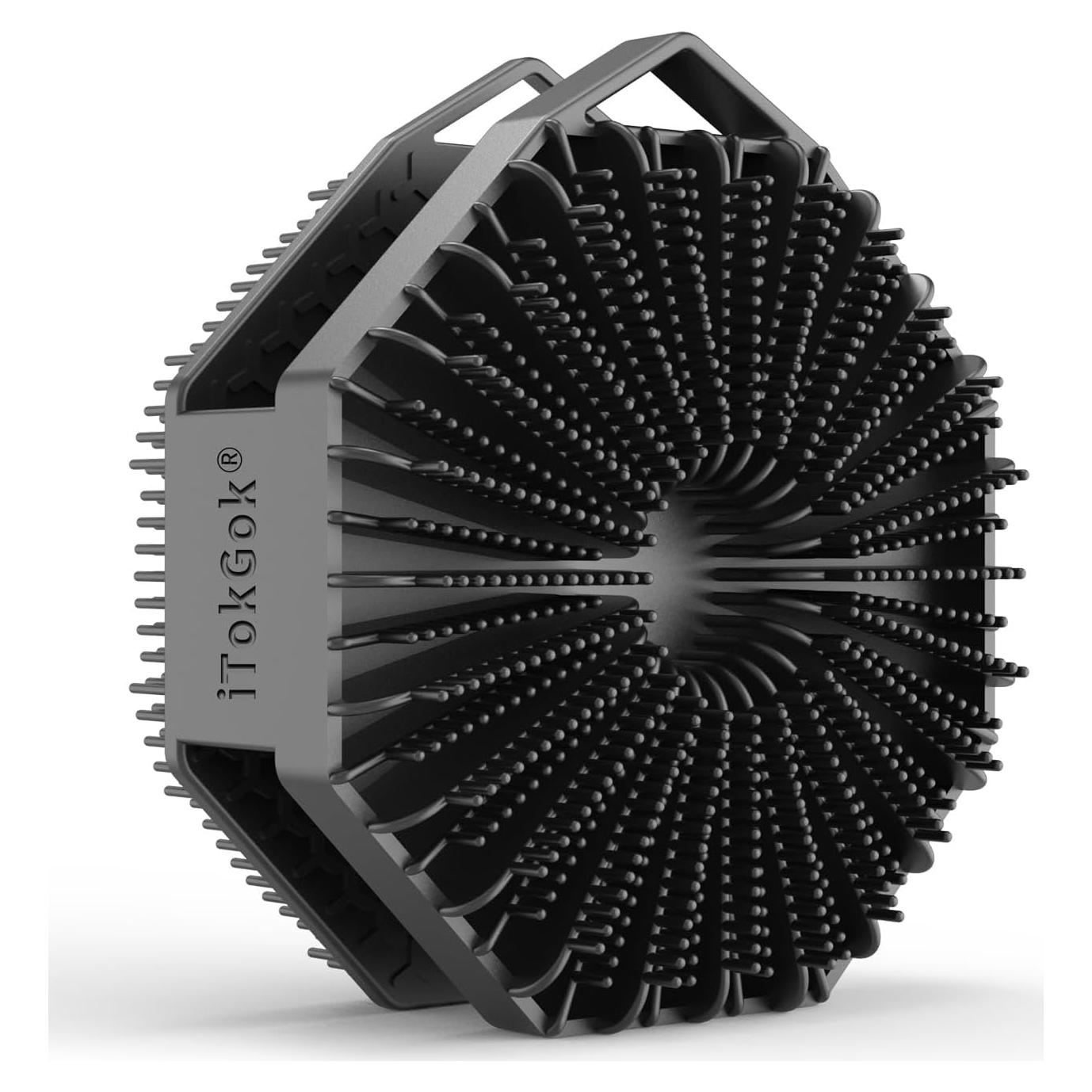 Exfoliador Corporal de Silicona iTokGoK Doble Cara Negro