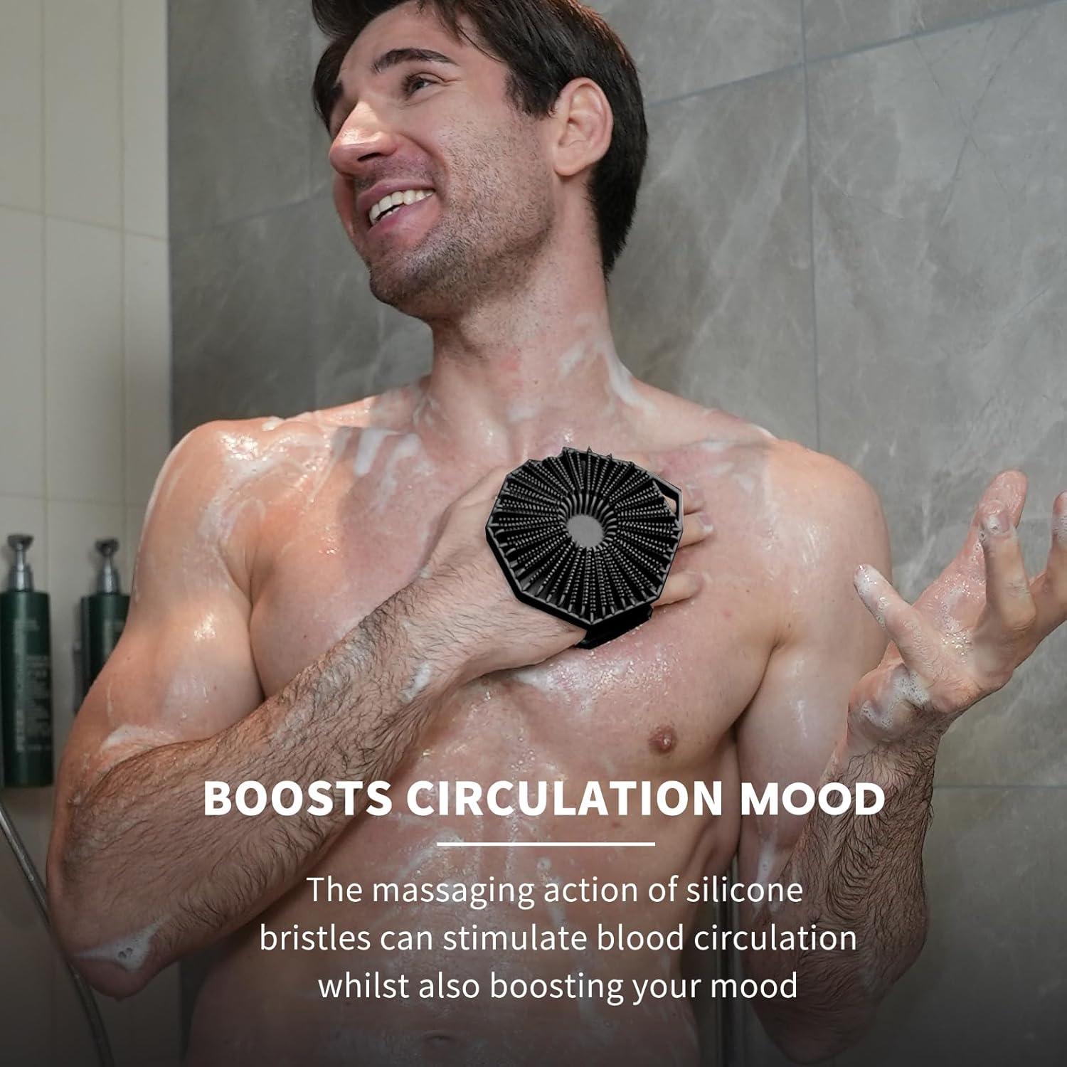 Exfoliador Corporal de Silicona iTokGoK Doble Cara Negro