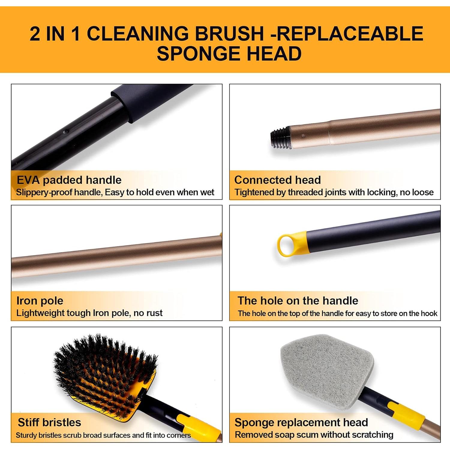 Cepillo de Limpieza Telescópico Yocada 58.2 cm Azulejos