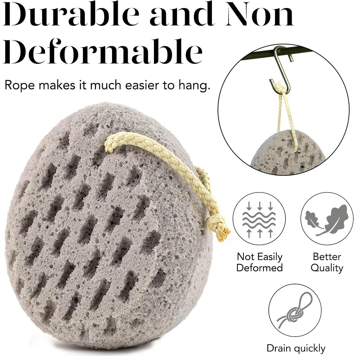 Esponja de Baño BAIMEI Loofah Exfoliante Rosa Gris 2 Unidades