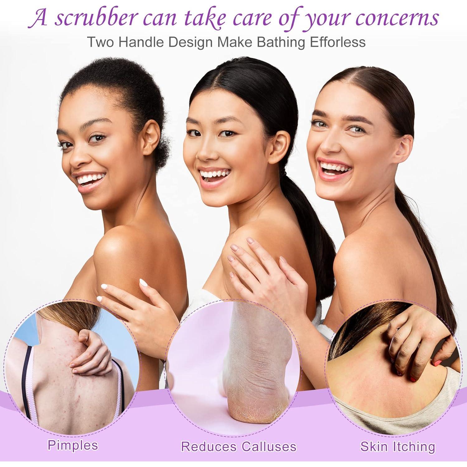 Fregador Exfoliante de Espalda Moukeren 4 Piezas Nylon