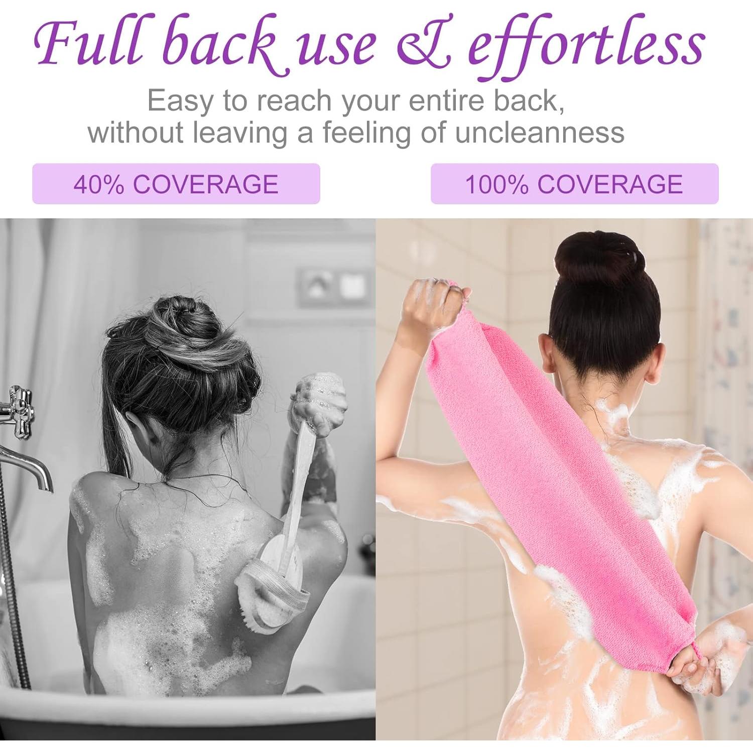 Fregador Exfoliante de Espalda Moukeren 4 Piezas Nylon