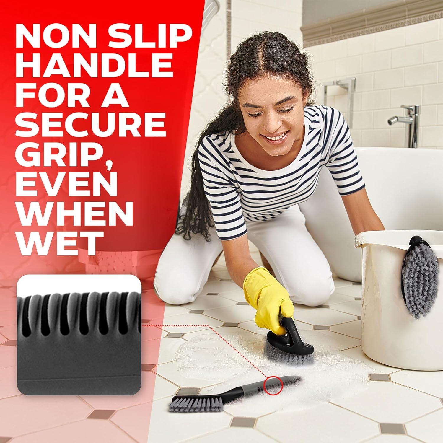 Juego de 3 cepillos de limpieza Trazon - Mango ergonómico