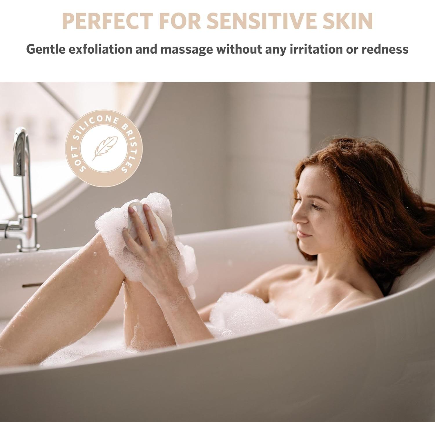 Exfoliante de Cuerpo de Silicona Sndyi, Suave para Piel Sensible