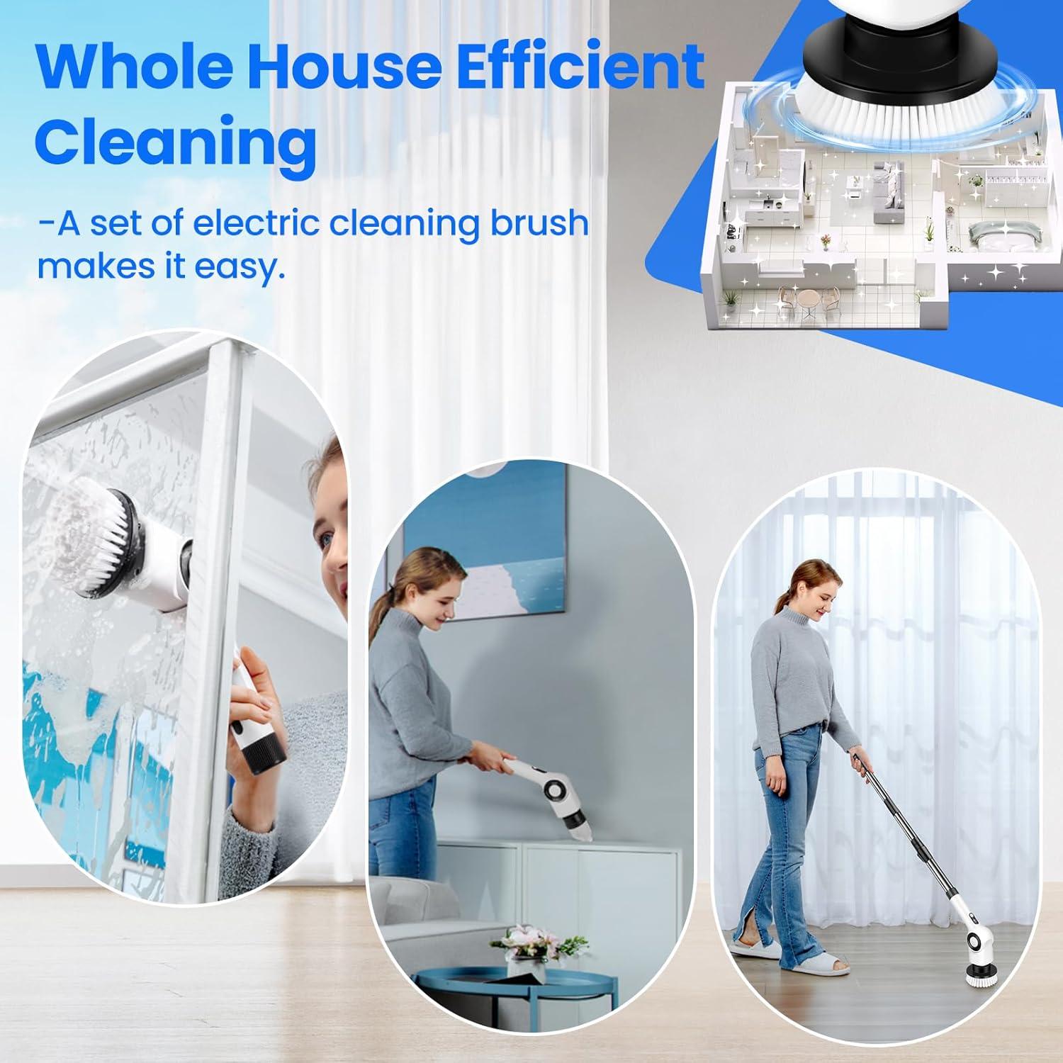 Limpiador Eléctrico TidyneSS con 7 Cepillos y 3 Velocidades