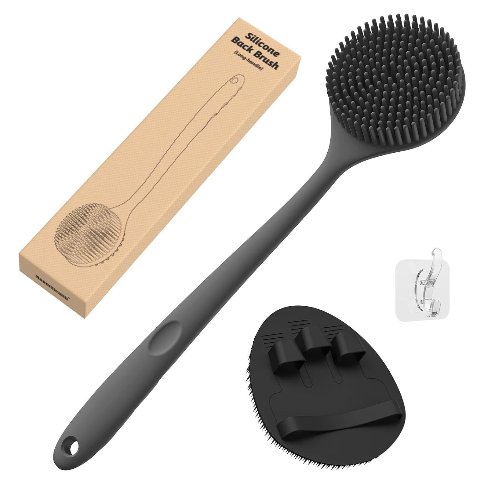 Conjunto Exfoliador de Espalda y Guante Manmihealth Negro