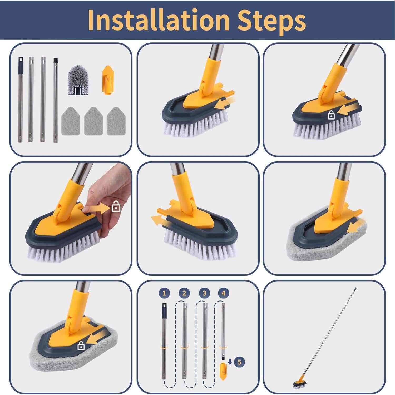 Cepillo Limpiador de Baño BOOMJOY 139,7 cm Mango Largo