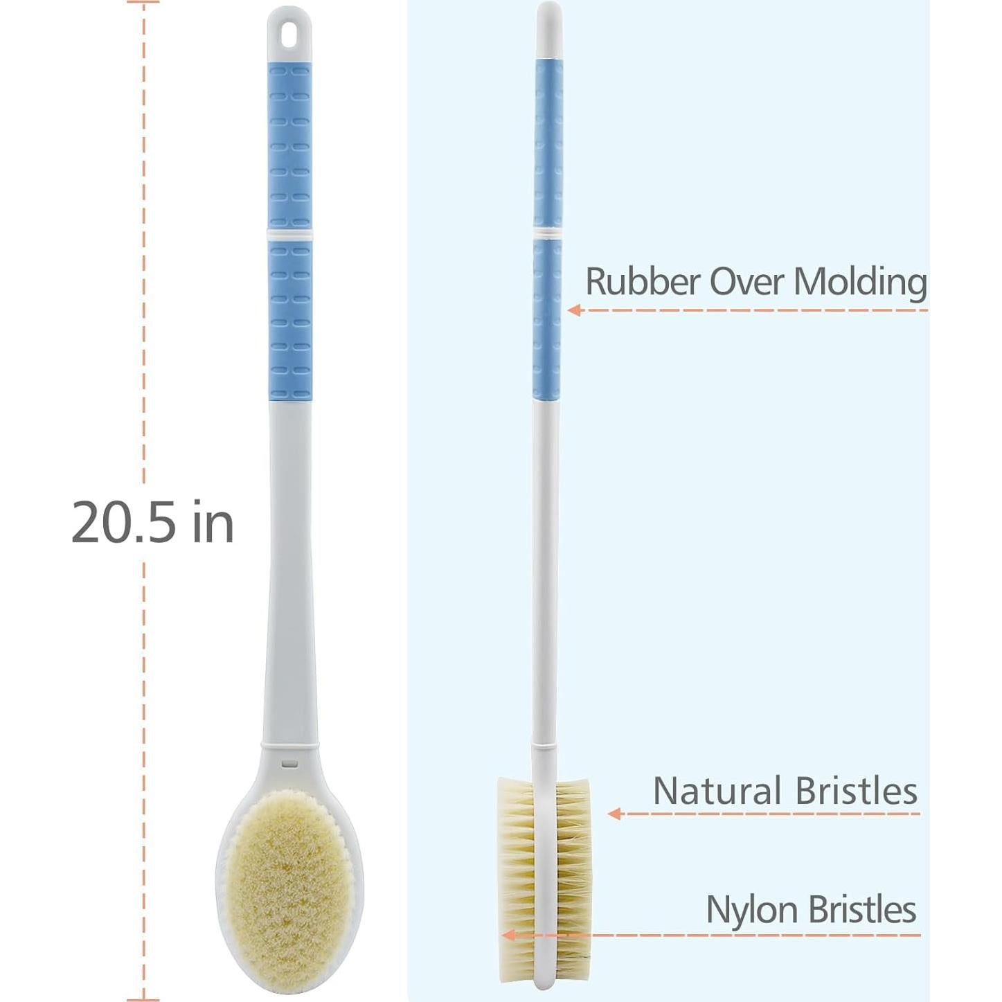 Cepillo de Ducha Honomo Doble Cara Mango Extra Largo 52 cm